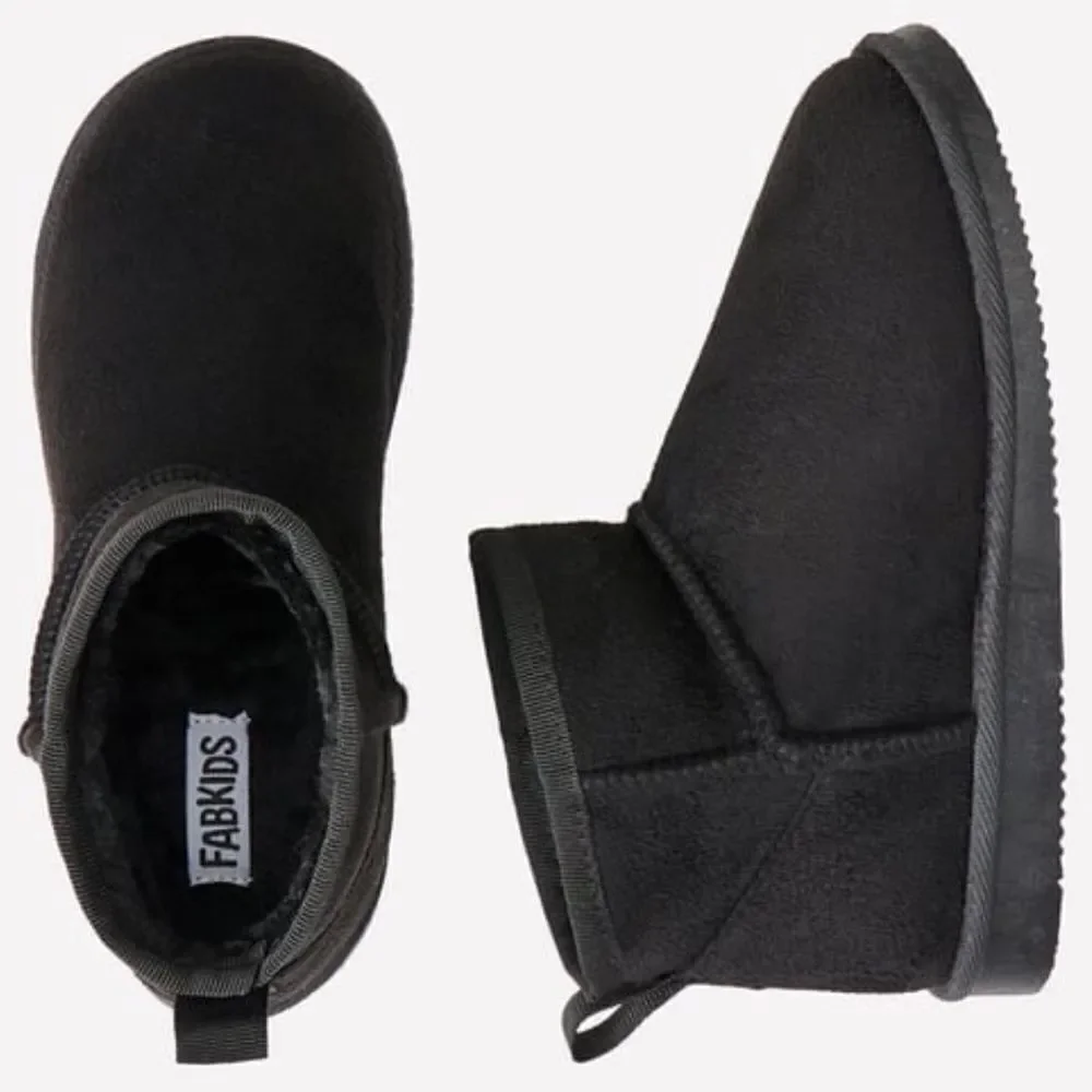 FABKIDS - Classic Mini Fuzzy Boots in Black